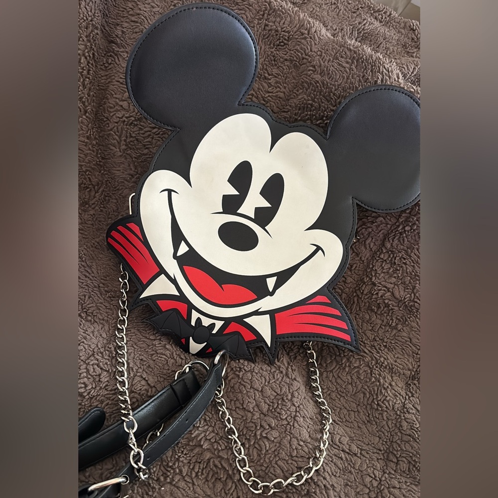 Loungefly Black and Red Mickey Crossbody Bag